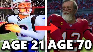 Tom Brady ACTUALLY played until he was 70 Years Old, and I followed his ENTIRE Career!