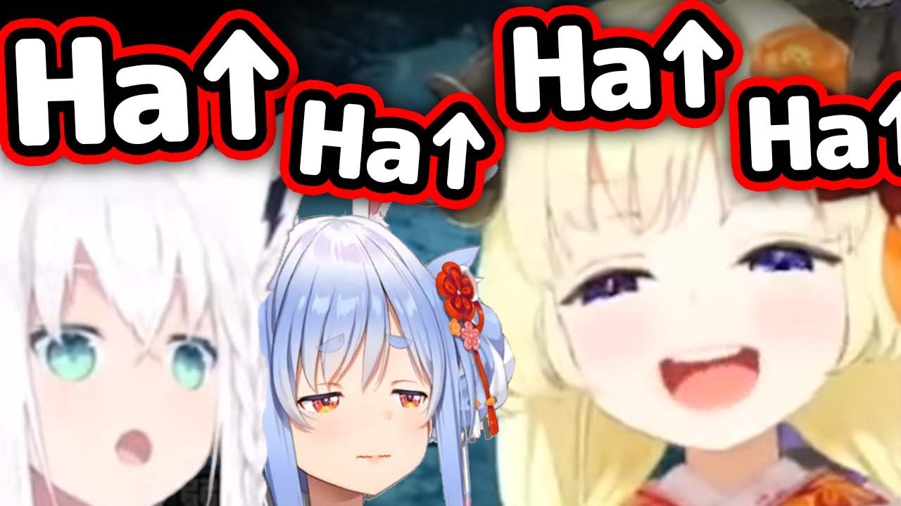 Watame Shows Fubuki and Flare Her Near-Perfect Pekora Laugh 【Hololive】