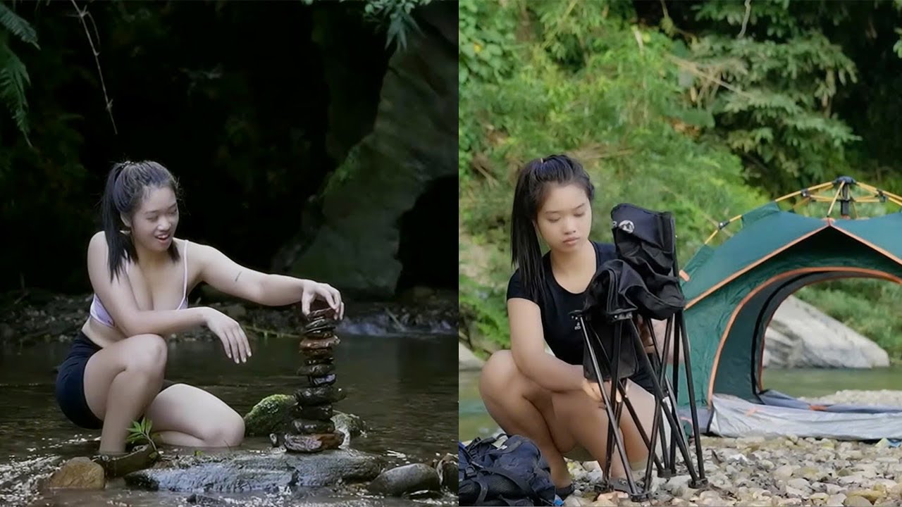 SOLO CAMPING 😍 Backcountry Experience | Beautiful Girl Immersed in Nature