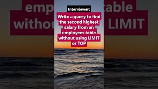 Tricky SQL Interview Question on Salaries #sql #viral #coding