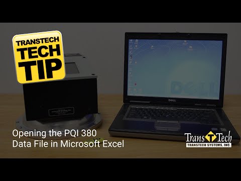 PQI 380 Opening PQI Data File Tutorial