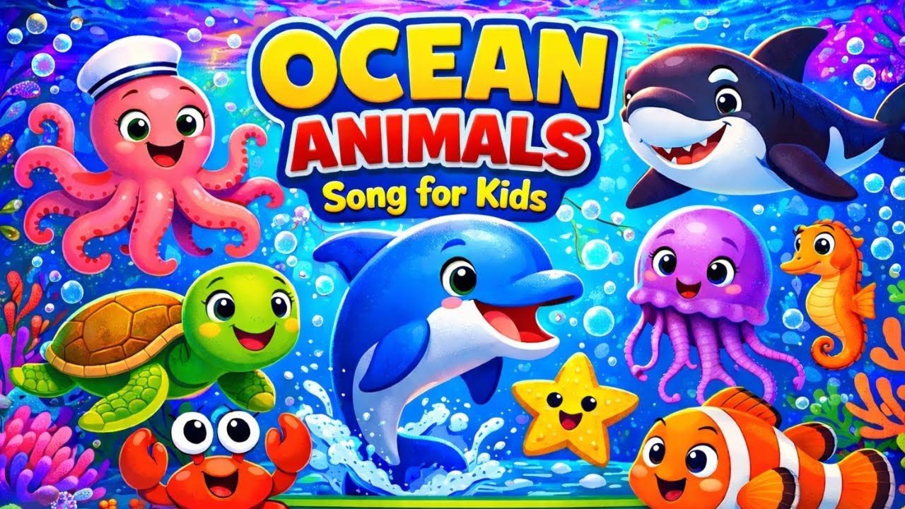 Песенка про морских животных для малышей | Звуки морских животных #морскиеживотные