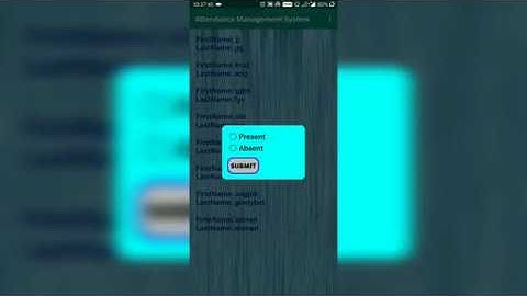 Attendance Management System | Android Studio | CMR Seamedu