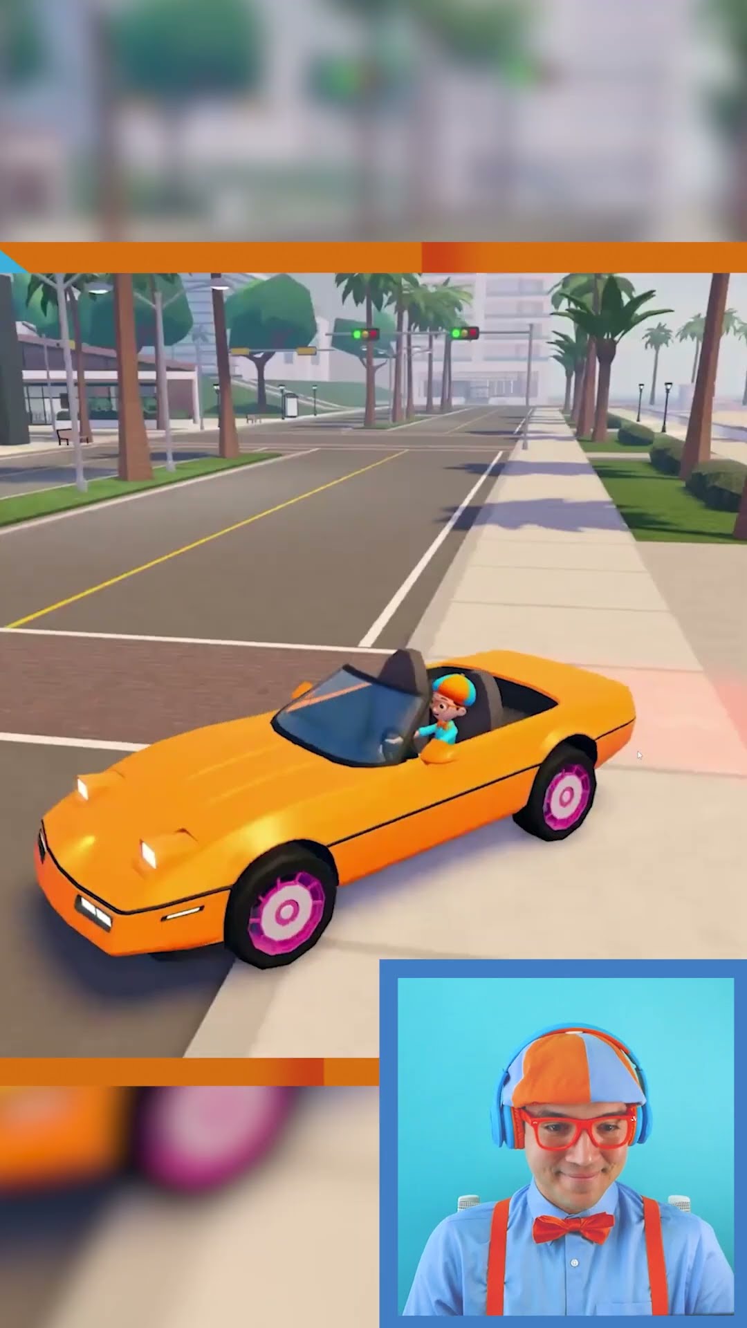 Blippi Drives The COOLEST Car in Roblox | Blippi Plays Roblox Shorts | #shorts #blippi #roblox