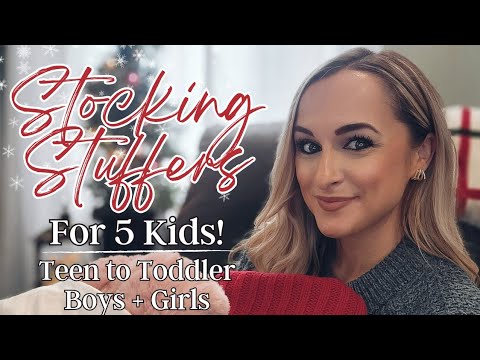 *NEW* STOCKING STUFFERS FOR 5 KIDS 🧦 // Teen to Toddler // Boys & Girls! / Christmas 2023