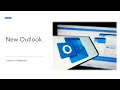 Outlook New : les catégories