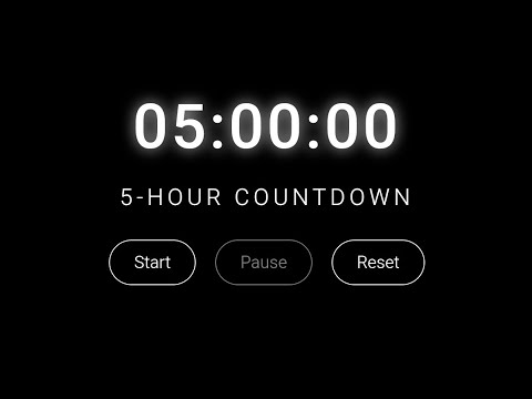 5 Hour Countdown Timer | Perfect for Study, Focus, Work, Pomodoro ...