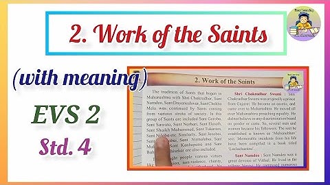 Work of the Saints/Meaning in Marathi/STD.4/EVS 2 lesson 2/Marathi Meaning/EasyLearningwithShreyansh
