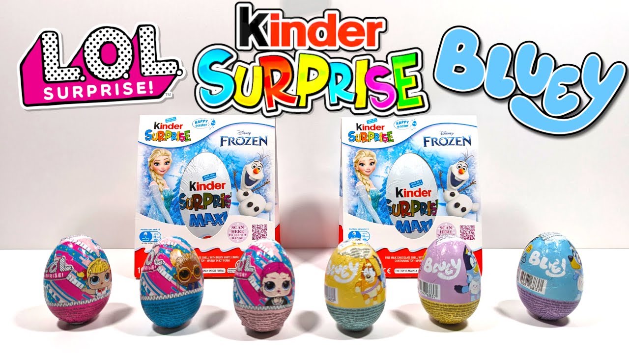 Opening Chocolate Egg Surprises! LOL, Bluey and Frozen Kinder Eggs - No talking ASMR