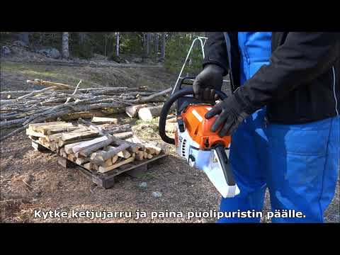 Moottorisahan käyttö