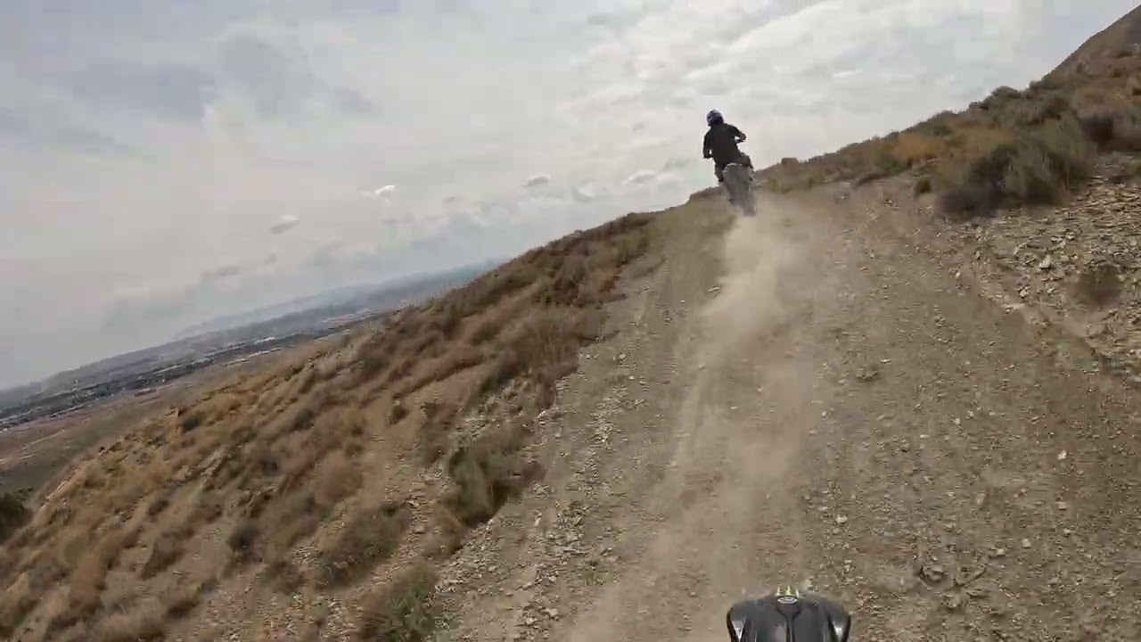 riding on the side of white mountain with my son Chris. Rocksprings WY.