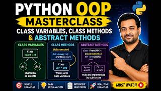 Python OOP Masterclass | Class Variables, Class Methods & Abstract Methods Explained