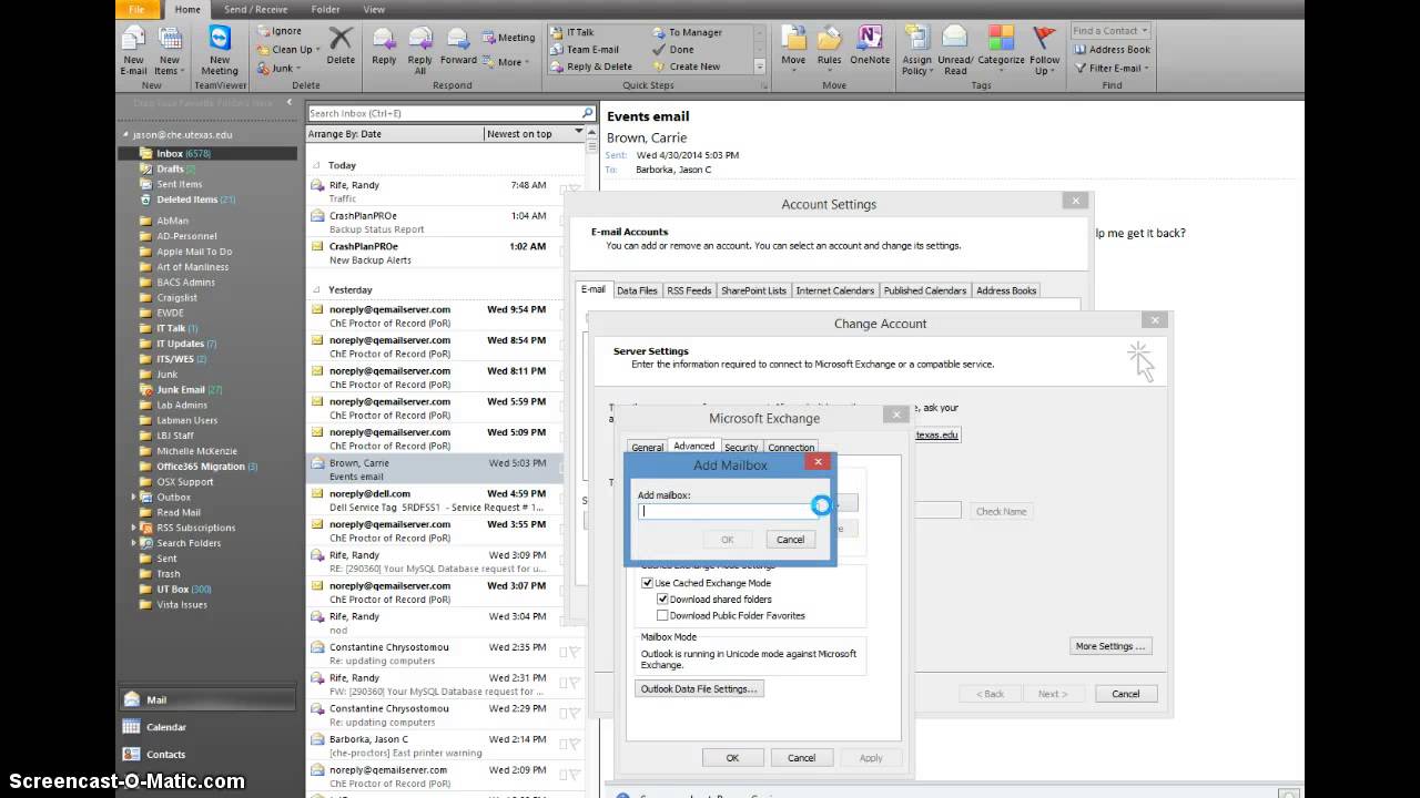 How To Open A Shared Mailbox In Outlook 2010 YouTube