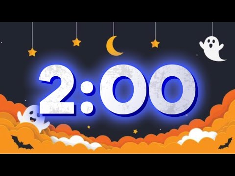 2 Minute Halloween Timer 🎃 Spooky Music & Alarm! 👻