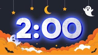 2 Minute Halloween Timer 🎃 Spooky Music & Alarm! 👻
