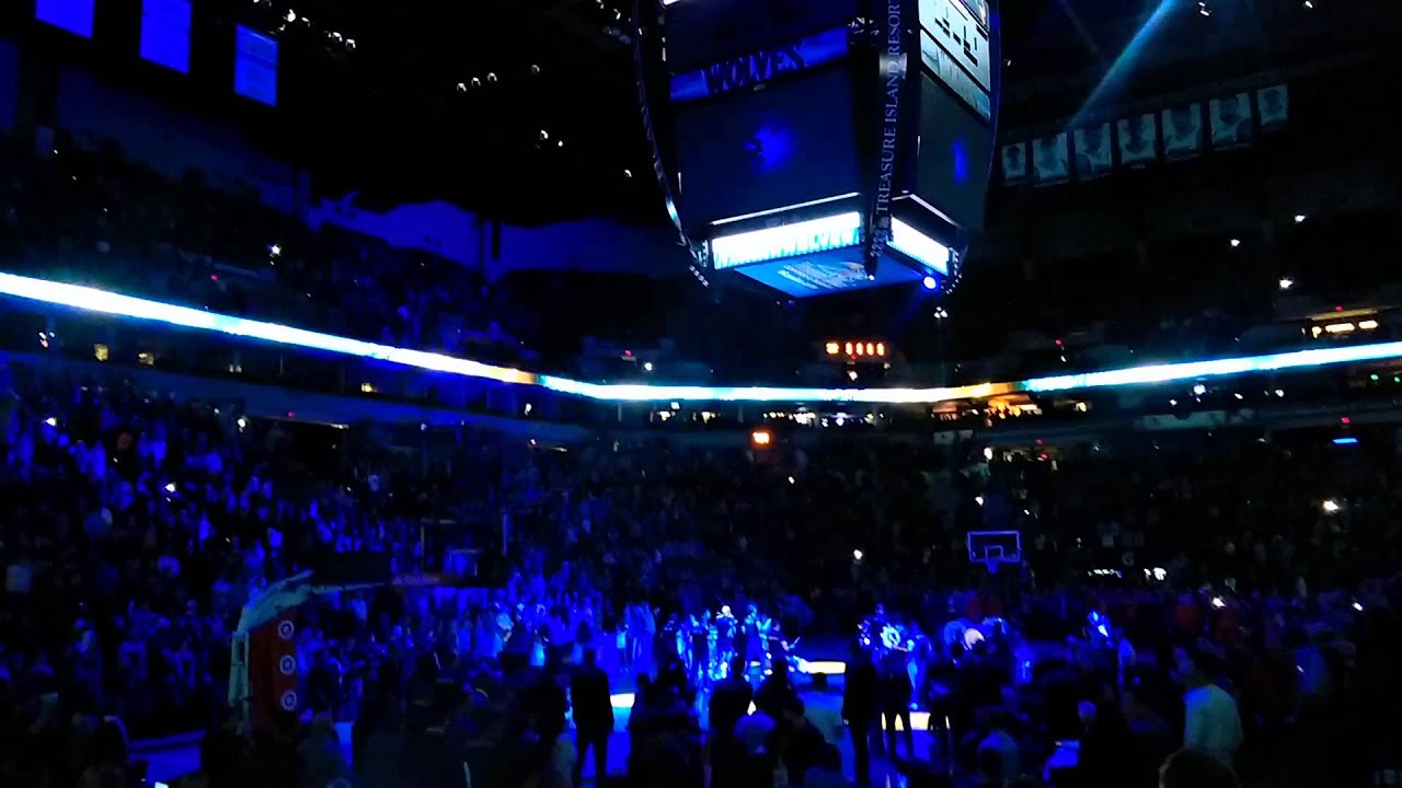 Minnesota Timberwolves intro at Target Center - YouTube