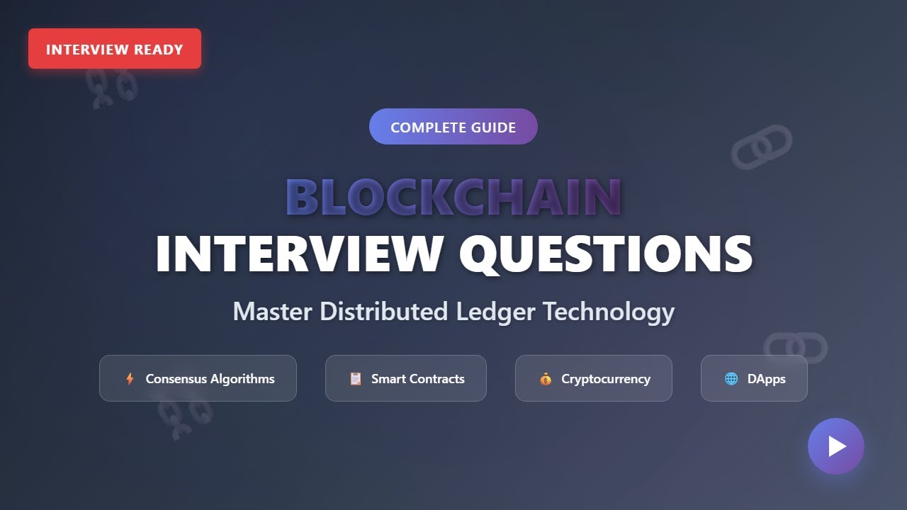 Blockchain Interview Questions 2025: Complete Guide to DLT, Smart Contracts  & Crypto