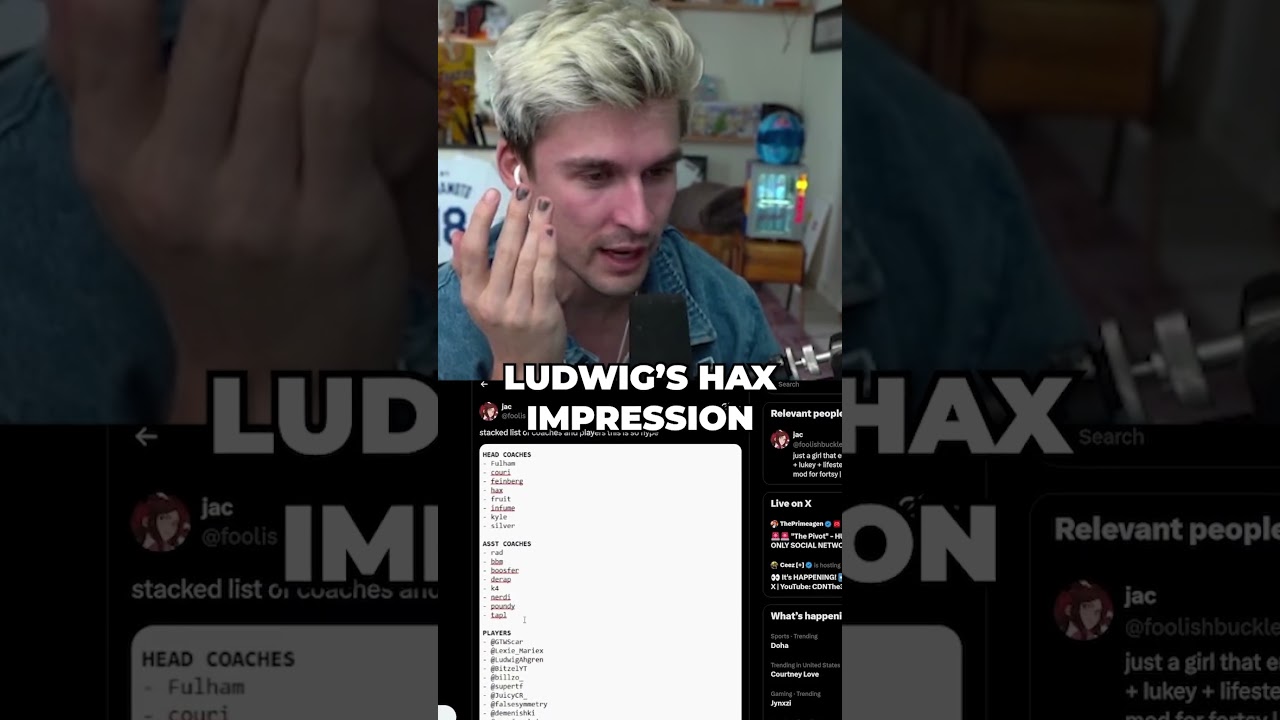 Ludwig does a Hax impression