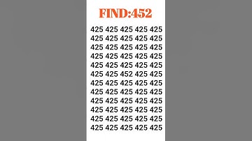 Optical illusion:only a genius with sharp eyes can spot  452 with ease #quiz #challenge #viralvideo
