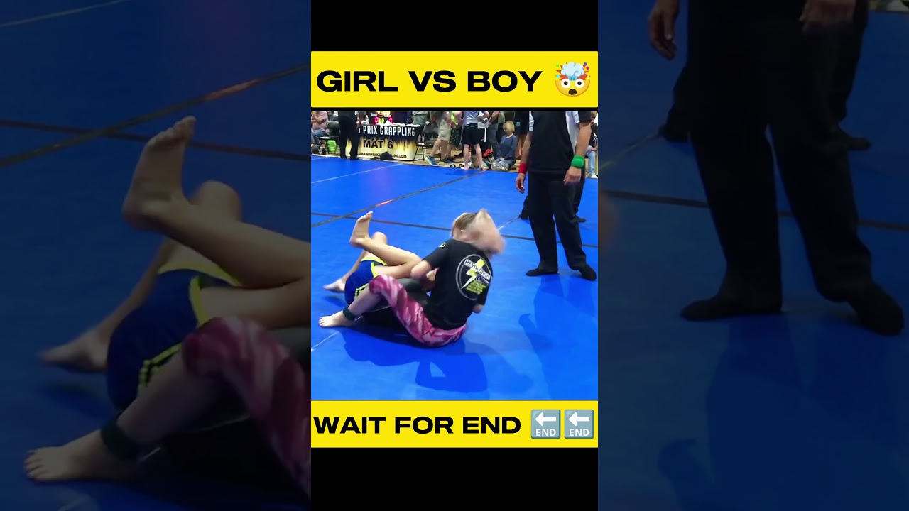 🤯 GIRL VS BOY INTENSE SUBMISSION THRILLED MATCH 🥱 BJJ jiujitsu match 🔚 