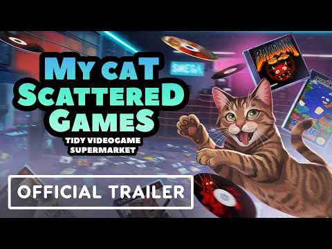 My Cat Scattered Games: Tidy Videogame Supermarket – Official Reveal Trailer