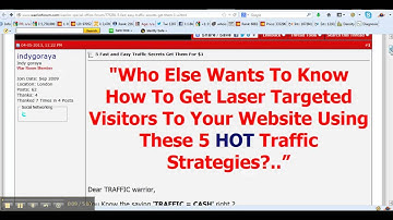 How To Get Laser Targeted Traffic To Your Site TODAY