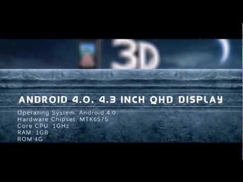 3D Screen Mobile Phone - Android 4.0, 4.3 Inch qHD Display