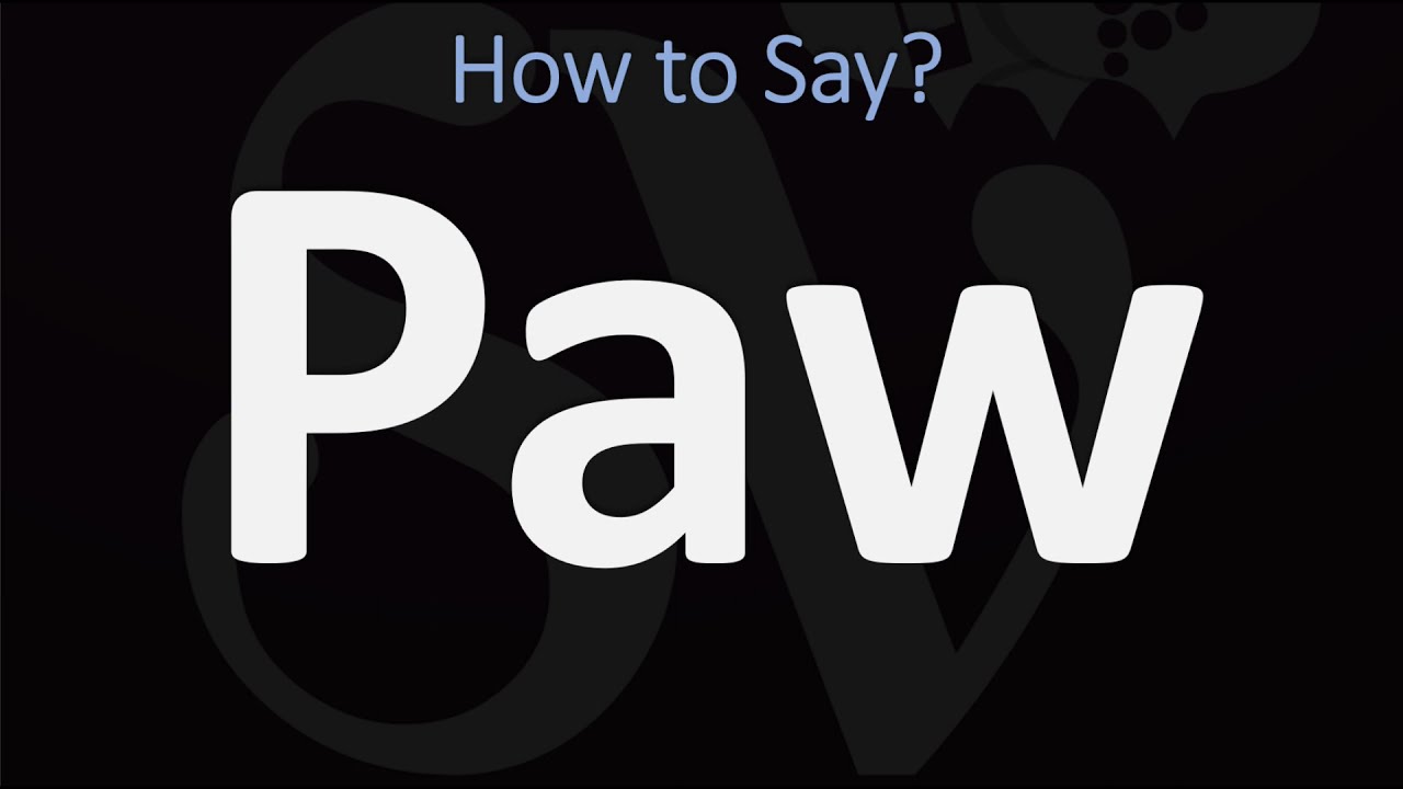 How to Pronounce Paw? (CORRECTLY) YouTube