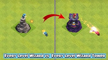 Every Level Wizard vs Every Level Wizard Tower - Clash of Clans