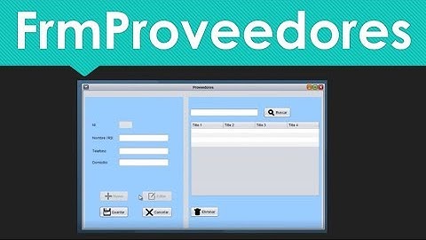 Sistema de almacén en Java y MySQL Parte 11 - FrmProveedores