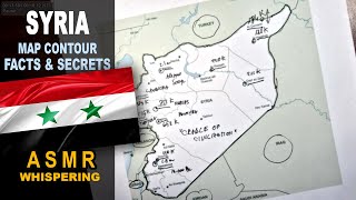 ASMR: Map of SYRIA tracing with facts | Main CITIES less known facts [ASMR maps and facts]