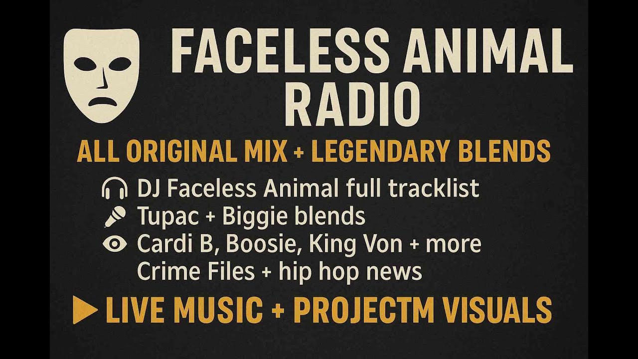 DJ Faceless Animal Radio 🎭 – THE PLAYLIST 🔥🎧