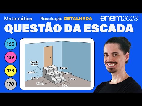 🔵 Questão da escada: ENEM 2023 Matemática (Detalhada) - Área de Figuras Planas
