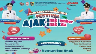Download Lagu 🔴 LIVE -  FESTIVAL AJAK ( ANAK JEMBER ANAK KITA ) - HARI ANAK NASIONAL 2023 MP3