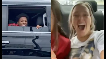White Girls Go Crazy After Catching NBA YoungBoy In Traffic