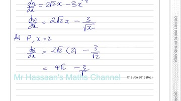 EDEXCEL IAL C12 JAN 2019 Q3  Differentiation