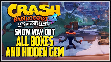 Crash Bandicoot 4 Snow Way Out All Boxes And Hidden Gem