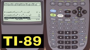 TI-89 Calculator - 09 - Implicit Differentiation using the TI-89 Calculator