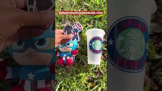 Captain America Starbucks Cup + Stickers + Plush | Steve Rogers | Marvel Avengers | Chris Evans screenshot 4