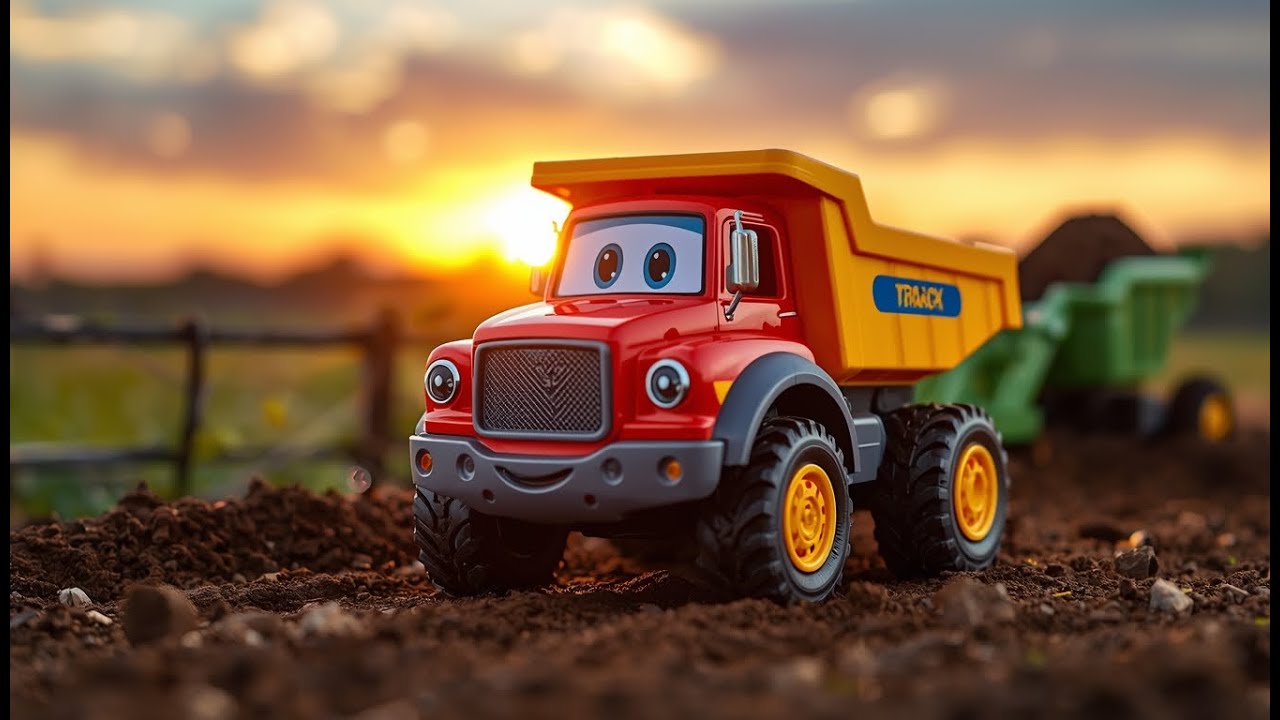 Toy Truck’s Full Day Work 🚜 | DIY Farm Toys in Action for Kids