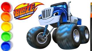 How to draw Crusher - Blaze and The Monster Machines Step By Step Easy For Beginners