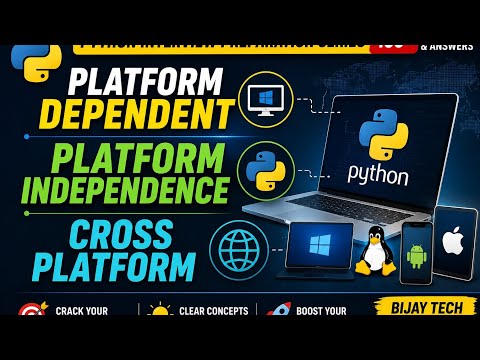 Platform Dependent vs Platform Independent vs Cross Platform | Python Interview Question