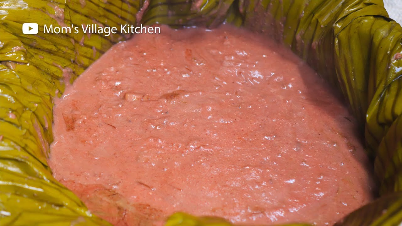 How To Cook Ground Nuts (Peanuts) with Dry Mushrooms Luwombo  - Ugandan Food - Mom's Village Kitchen