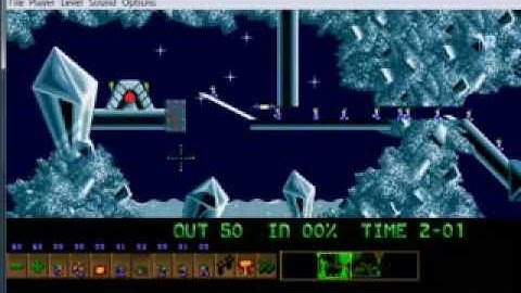 Lemmings my real custom level 8: Frozen inferno (my own created board)