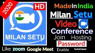 Milan Setu HD Video Conferencing App Meeting Host Join kaise kare by @Technil latest 2020. screenshot 1