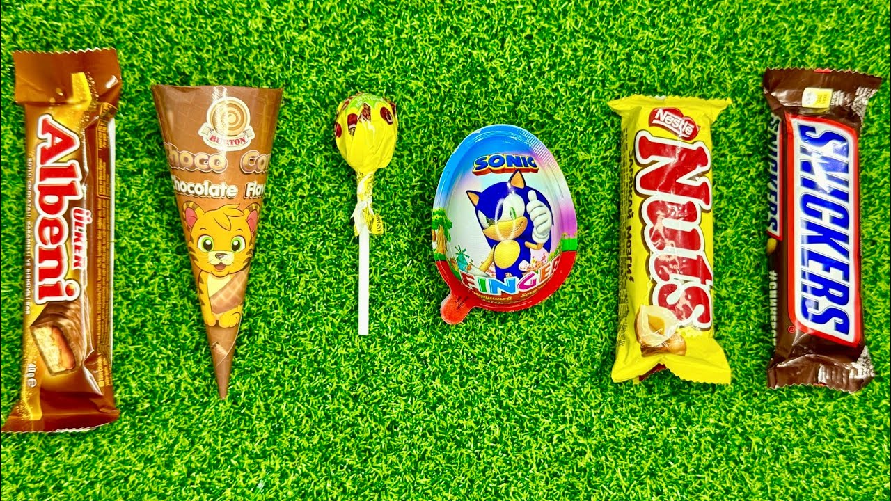 ASMR Most Popular Candys / some lots of colorful rainbow lollipop candy / unpacking chocolate eat