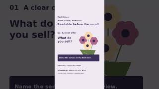 A clear offer and next step on mobile | RachVision