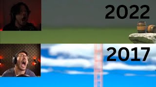 Markiplier Getting Over It Rage 2017 Vs 2022