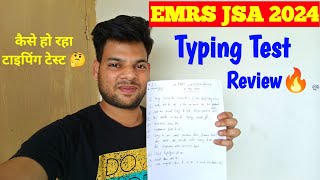 EMRS JSA TYPING TEST REVIEW 15 MAY 2024 | कैसे हो रहा टाइपिंग टेस्ट 🤔 | Emrs JSA typing test 2024 Resimi