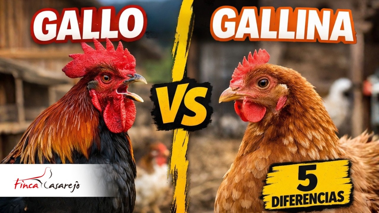 🐔 5 diferencias de comportamiento entre el GALLO y la GALLINA